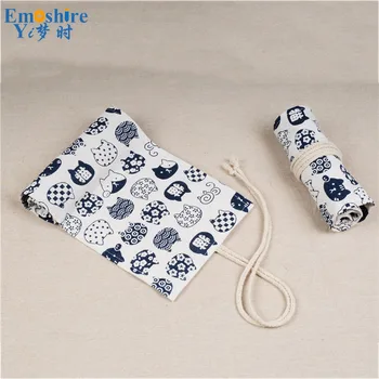 48 Holes Handmade Canvas Pencil Case Roll Pouch Makeup Comestic Brush Pen Storage Pecncil Box Estuches School Gifts B369
48 Holes Handmade Canvas Pencil Case Roll Pouch Makeup Comestic Brush Pen Storage Pecncil Box Estuches School Gifts B369