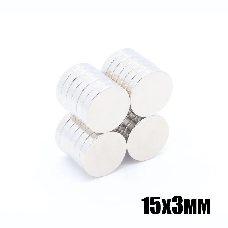 100 шт. 15x3 мм неодимовый магнит постоянный N35 15 x 3 NdFeB супер сильные магнитные