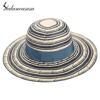 Sedancasesa 2020 Fashion Wide Brim Straw Hats for Women Striped Ribbon Beach Female Summer Sun Caps Straw Cap Sun Hat for Girl
Sedancasesa 2020 Fashion Wide Brim Straw Hats for Women Striped Ribbon Beach Female Summer Sun Caps Straw Cap Sun Hat for Girl