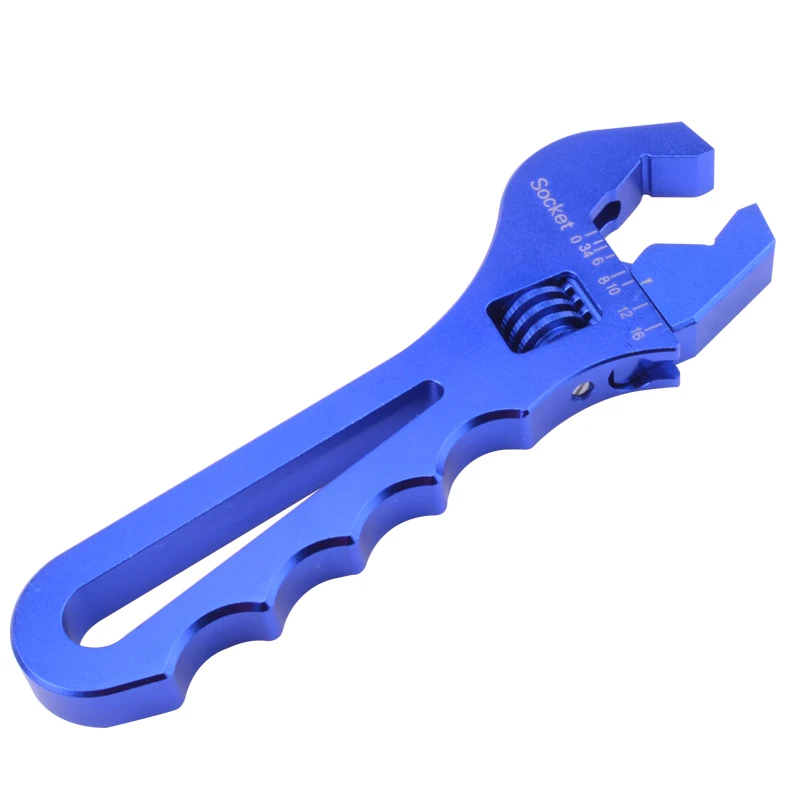 

NS Modify Blue V Bayonet Adjustable Aluminum Wrench Fitting Tools Spanner AN 3 4 6 8 10 12 16