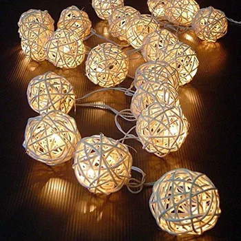 20 Luminaria Led Rattan Balls Fairy String Decorative Lights Battery Operated Christmas Outdoor Patio Garland Wedding Decoration
20 Luminaria Led Rattan Balls Fairy String Decorative Lights Battery Operated Christmas Outdoor Patio Garland Wedding Decoration