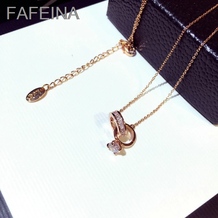 FAFEINA New Fashion Short Necklaces For Women Clavicle Necklace Rose Gold Silver Color Cubic Zirconia Circle Pendant Necklaces
FAFEINA New Fashion Short Necklaces For Women Clavicle Necklace Rose Gold Silver Color Cubic Zirconia Circle Pendant Necklaces