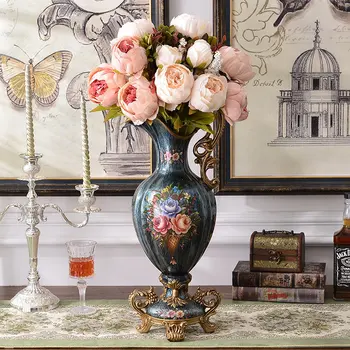 European American floral ornaments hand-painted vases pots decorated dining room simulation Home Furnishing flower
European American floral ornaments hand-painted vases pots decorated dining room simulation Home Furnishing flower