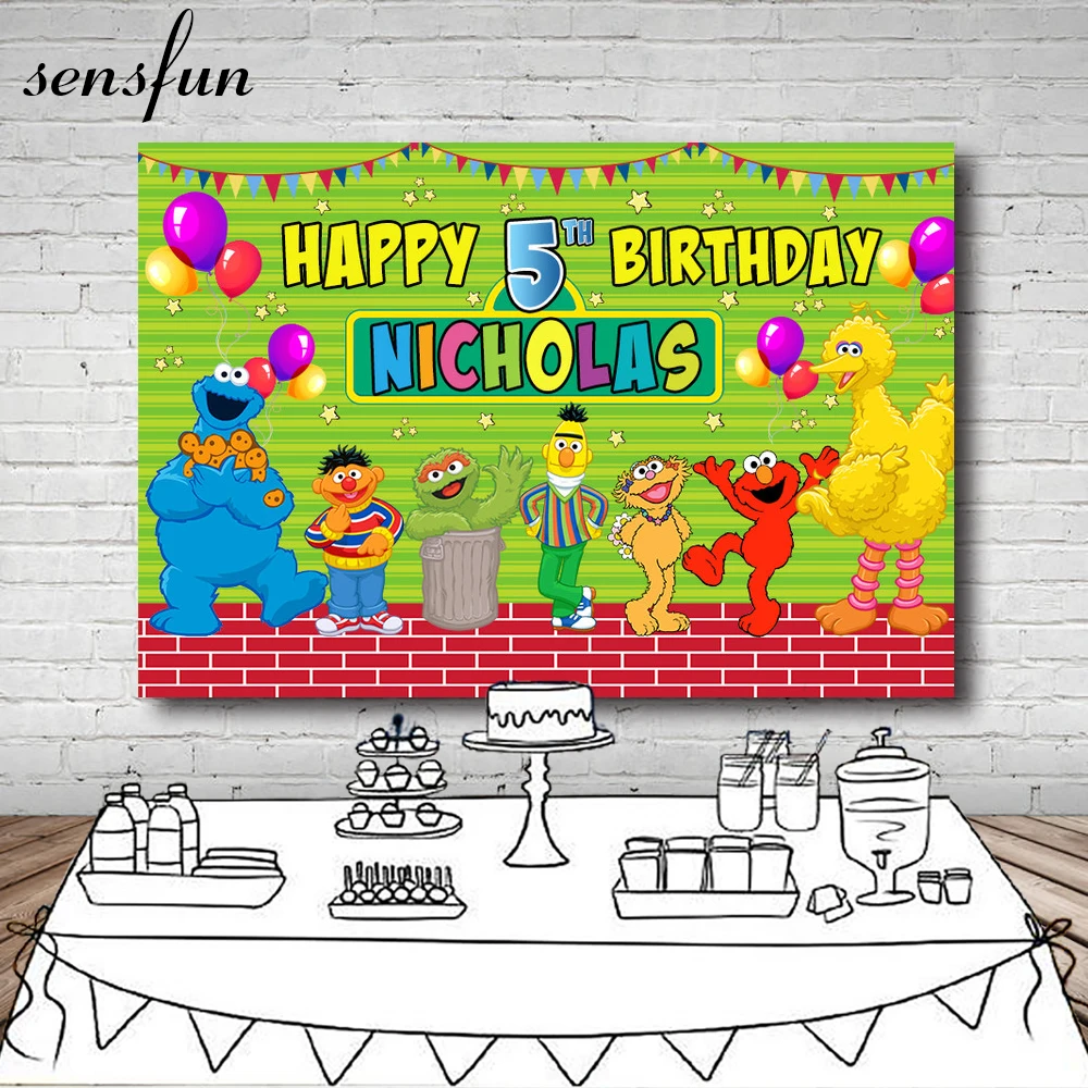 Sensfun Elmo World Green Wall Sesame Street Bunting Balloons Birthday Party Photography Studio Background Backdrop Vinyl 7x5FT
Sensfun Elmo World Green Wall Sesame Street Bunting Balloons Birthday Party Photography Studio Background Backdrop Vinyl 7x5FT
