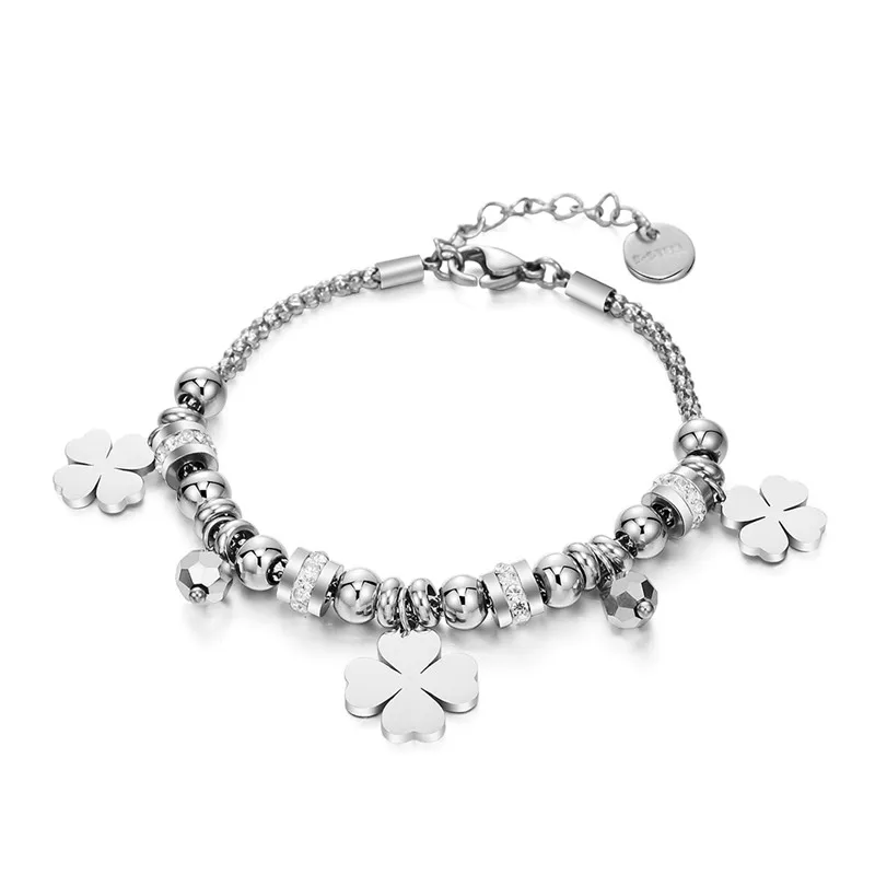 Stainless Steel Multi Beads Crystal Bracelet Heart Star Figure Tree of Life Four Clover Charms Bracelet Women 2019 Steel Jewelry
Stainless Steel Multi Beads Crystal Bracelet Heart Star Figure Tree of Life Four Clover Charms Bracelet Women 2019 Steel Jewelry