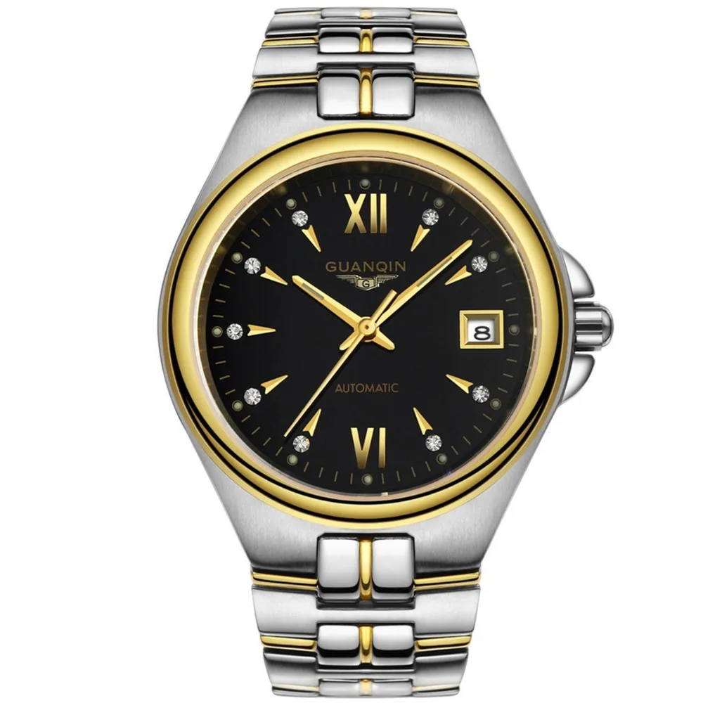 GUANQIN Watches Men Business Gold Steel Automatic Mechanical Wristwatch Men's Fashion Casual Waterproof Watch relogio masculino
GUANQIN Watches Men Business Gold Steel Automatic Mechanical Wristwatch Men's Fashion Casual Waterproof Watch relogio masculino