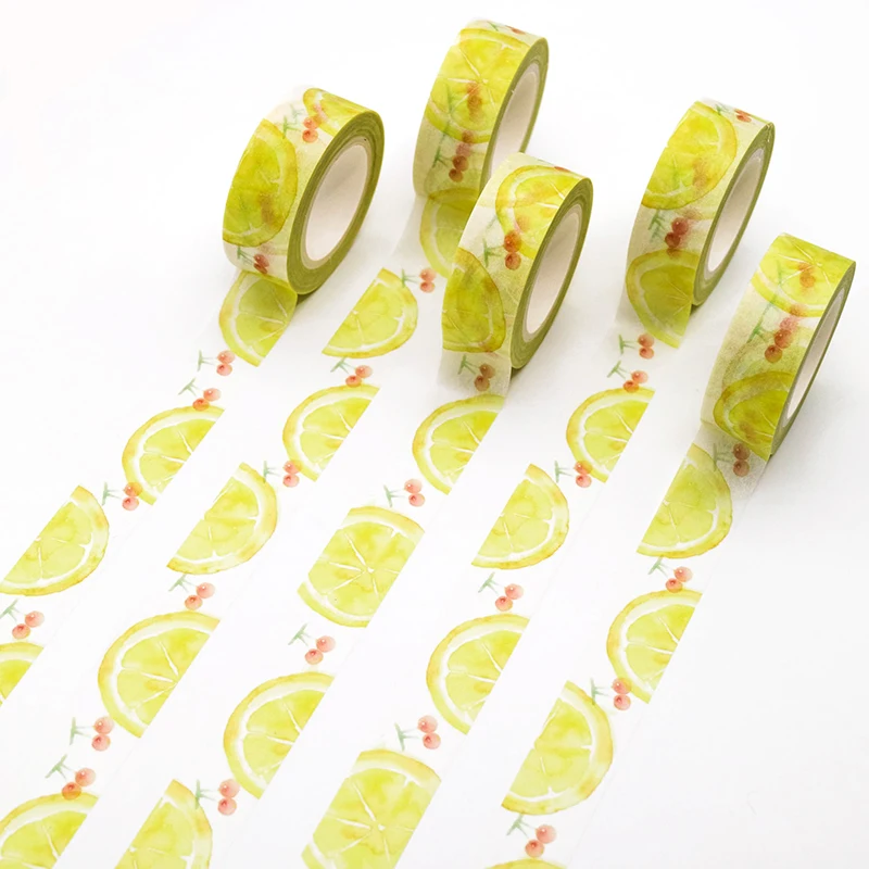 1 PCS Creative Lemon Cherries Washi Tape Adhesive Paper Tape School Office Supplies Decorative Masking Tape Sticker 15mm*10m
1 PCS Creative Lemon Cherries Washi Tape Adhesive Paper Tape School Office Supplies Decorative Masking Tape Sticker 15mm*10m