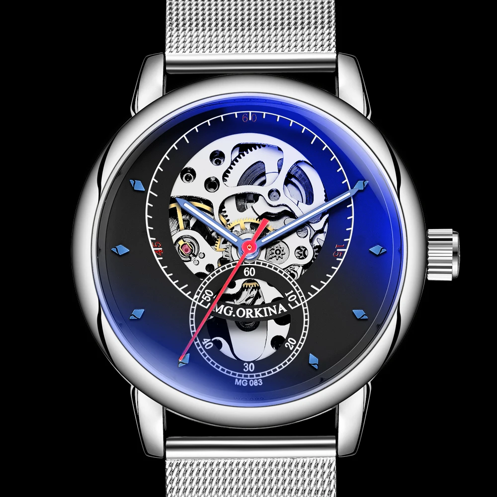 Orkina Automatic Watch New Arrival Men's Mechanical Wristwatches Skeleton Transparent Design Waterproof Mesh Stainless Steel
Orkina Automatic Watch New Arrival Men's Mechanical Wristwatches Skeleton Transparent Design Waterproof Mesh Stainless Steel