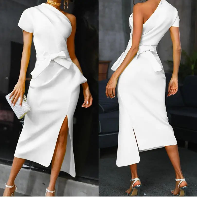 Popular Summer Women Dress One Shoulder Bodycon Midi Dress Evening Party Club Pencil Dresses For Ladies
Popular Summer Women Dress One Shoulder Bodycon Midi Dress Evening Party Club Pencil Dresses For Ladies