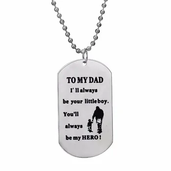 12PC/Lot Dad I'll Always Be Your Little Boy Stainless Steel Dog Tag Pendant Love Son Fathers Chain Necklace Gifts Family Jewelry
12PC/Lot Dad I'll Always Be Your Little Boy Stainless Steel Dog Tag Pendant Love Son Fathers Chain Necklace Gifts Family Jewelry