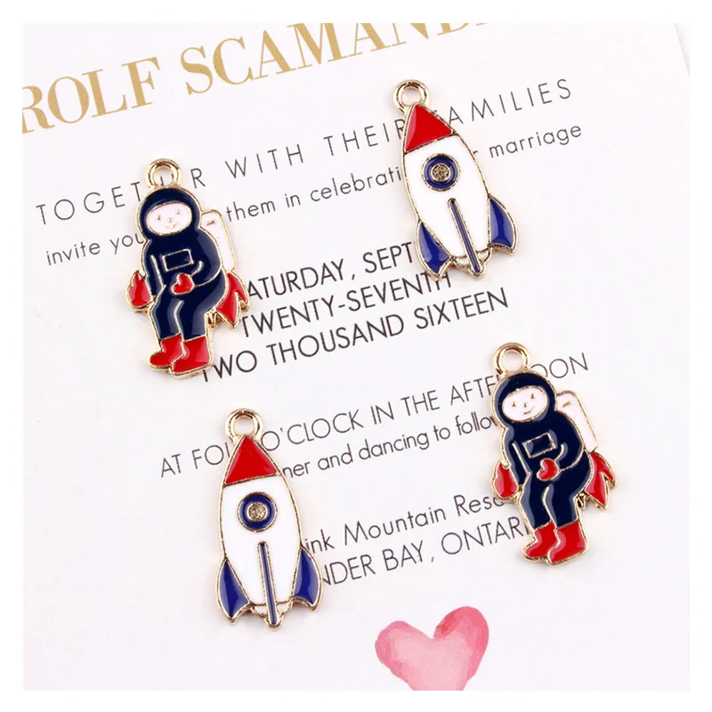 10PCS/lot Rocket Astronaut Rabbit Enamel Charms Fit DIY Bracelet Necklace Hair Jewelry Accessory DIY Craft
10PCS/lot Rocket Astronaut Rabbit Enamel Charms Fit DIY Bracelet Necklace Hair Jewelry Accessory DIY Craft
