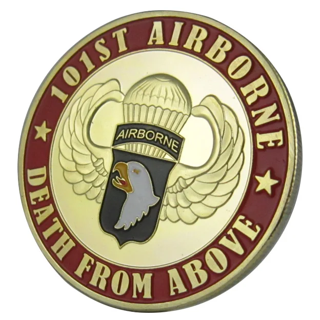 Challenge Coin-United States Army 101st Airborne "death from above" Gold Plated Medal 1036#
Challenge Coin-United States Army 101st Airborne "death from above" Gold Plated Medal 1036#
