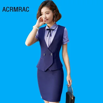 Women suits Slim summer Solid color Vest skirt OL Formal Women skirt suits Woman set suits LLY-A29
Women suits Slim summer Solid color Vest skirt OL Formal Women skirt suits Woman set suits LLY-A29
