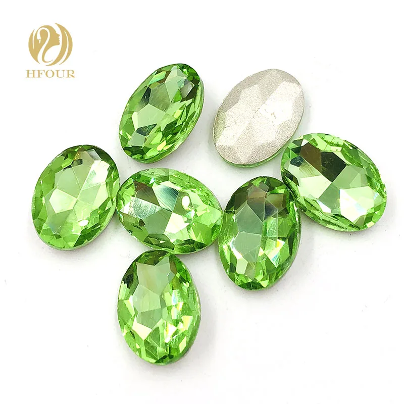 Light Green oval shape Pointback glass crystal rhinestones DIY Wedding dress/jewelry/Clothing Decoration Accessories
Light Green oval shape Pointback glass crystal rhinestones DIY Wedding dress/jewelry/Clothing Decoration Accessories