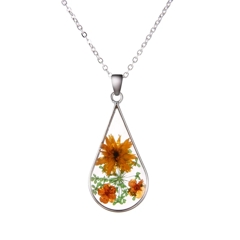 Vintage Natural Real Yellow Dried Flowers Necklace Pendant Dry Silver Link Sweater Chain Glass Sunflower Necklace Gift Jewelry
Vintage Natural Real Yellow Dried Flowers Necklace Pendant Dry Silver Link Sweater Chain Glass Sunflower Necklace Gift Jewelry