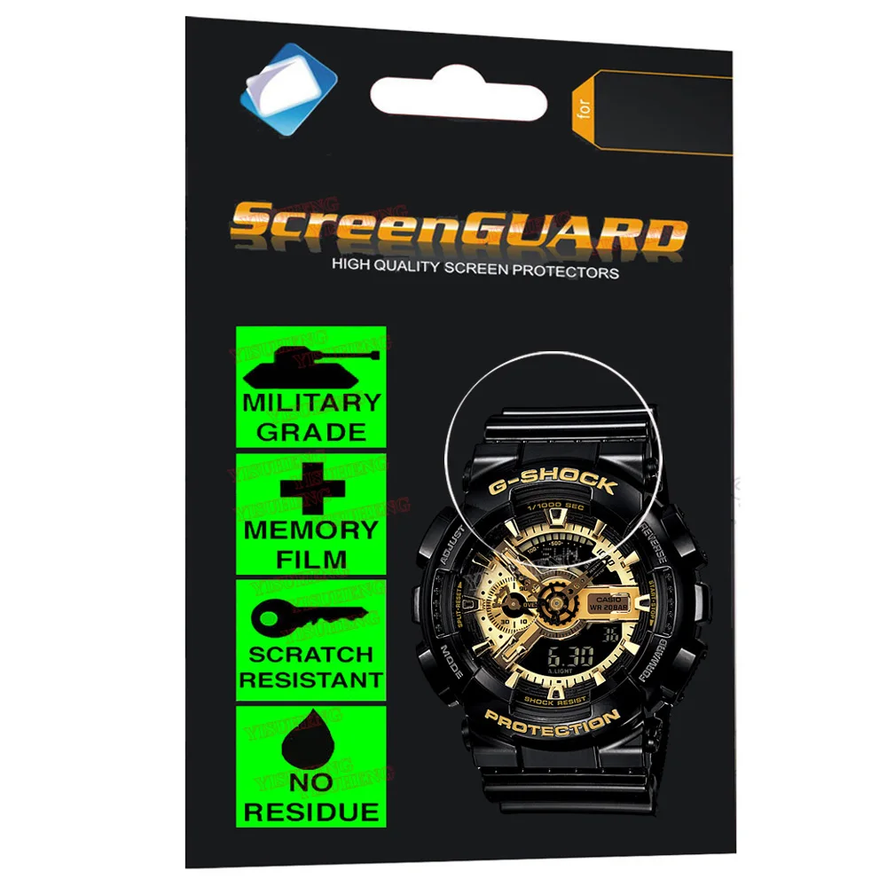 

Military Grade Anti-Shock Film for Casio Watch G-Shock Analogue Digital Quartz LED Alarm Sports Movement Casual Wrist Watch