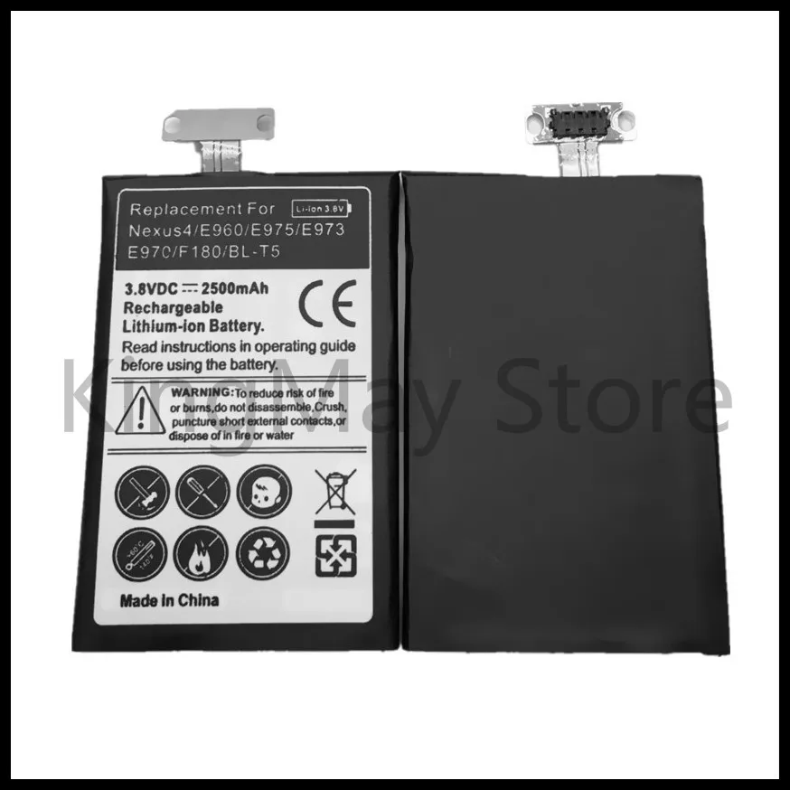 Lowest bateria BLT5 BL-T5 Rechargeable Li-ion Battery For LG Nexus 4 Battery E975 E973 E960 F180 LS970 Optimus G E970 battery T5
Lowest bateria BLT5 BL-T5 Rechargeable Li-ion Battery For LG Nexus 4 Battery E975 E973 E960 F180 LS970 Optimus G E970 battery T5