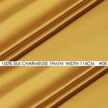 100% SILK CHARMEUSE SATIN 114cm width 19mommes Pure Mulberry Silk Fabric/China Wedding Dress Fabric Suppliers Golden NO 08
100% SILK CHARMEUSE SATIN 114cm width 19mommes Pure Mulberry Silk Fabric/China Wedding Dress Fabric Suppliers Golden NO 08