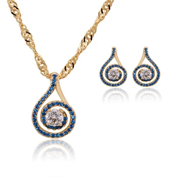 MxGxFam Royal Blue Zircon Pendant Necklace and Earrings Set For Women Fashion Jewelry Gold-color 18 K Lucky Round Good Quality
MxGxFam Royal Blue Zircon Pendant Necklace and Earrings Set For Women Fashion Jewelry Gold-color 18 K Lucky Round Good Quality
