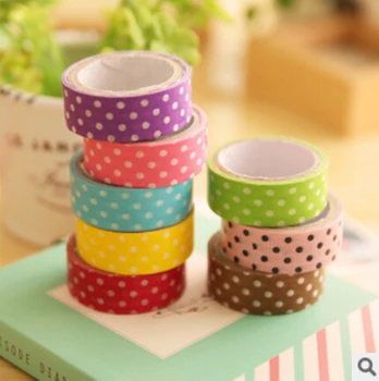 1PCS 8 colors Polka Dots Masking Tape Washi Adhesive Stationery Decorative DIY Cute Cartoon Scrapbooking Free shipping 0001
1PCS 8 colors Polka Dots Masking Tape Washi Adhesive Stationery Decorative DIY Cute Cartoon Scrapbooking Free shipping 0001