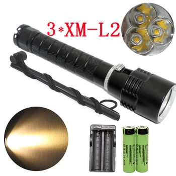 Powerful 3200LM 3x XM-L2 LED Diving Flashlight Yellow Light Underwater Waterproof Torch Lamp+ 2x 16850 Battery + Charger
Powerful 3200LM 3x XM-L2 LED Diving Flashlight Yellow Light Underwater Waterproof Torch Lamp+ 2x 16850 Battery + Charger