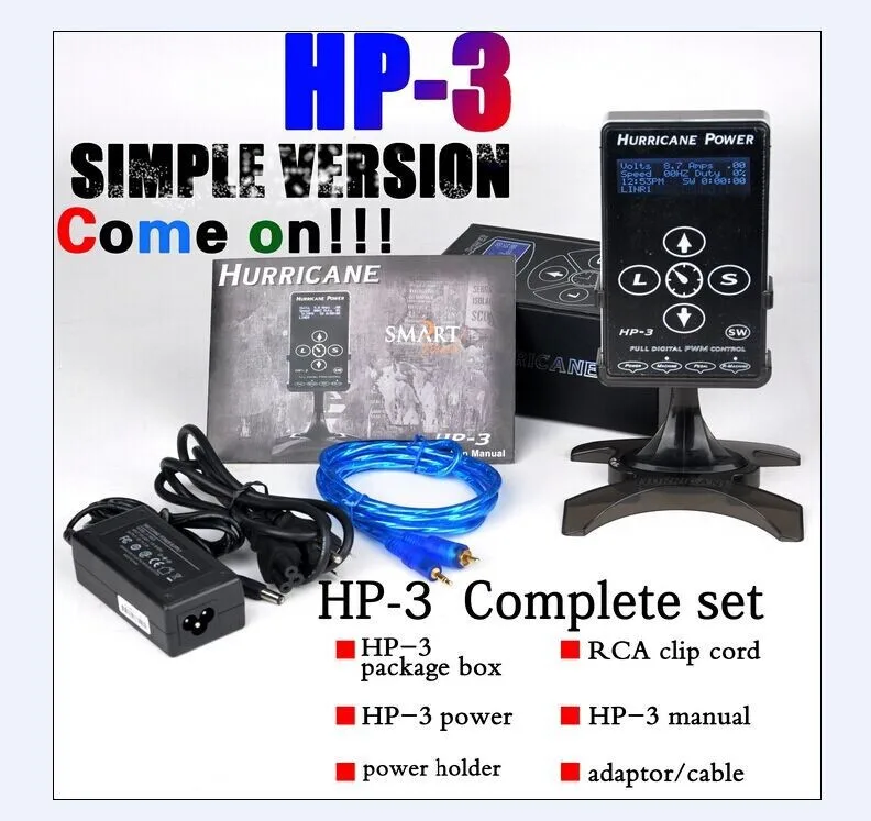 Tattoo Power Supply Advanced Quality Compact Version Hurri Power Supply HP-3 Screen Touch Tech Power Supply
Tattoo Power Supply Advanced Quality Compact Version Hurri Power Supply HP-3 Screen Touch Tech Power Supply