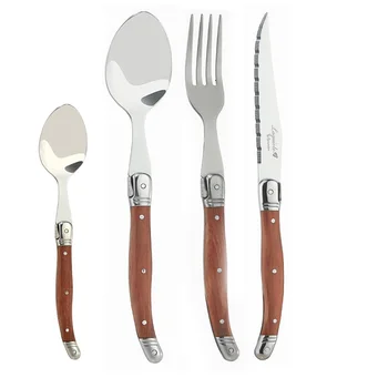 6pcs Laguiole Style Wood Handles Japanese Dinnerware set Steak Knives Forks Dinner Spoon Mini Coffee Teaspoon Restaurant Bar
6pcs Laguiole Style Wood Handles Japanese Dinnerware set Steak Knives Forks Dinner Spoon Mini Coffee Teaspoon Restaurant Bar