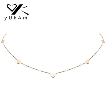 YUKAM Jewelry Stainless Steel Tiny Multi Heart Choker Necklaces for Women Small Hearts Charm Pendant Necklaces Silver Color Gold
YUKAM Jewelry Stainless Steel Tiny Multi Heart Choker Necklaces for Women Small Hearts Charm Pendant Necklaces Silver Color Gold