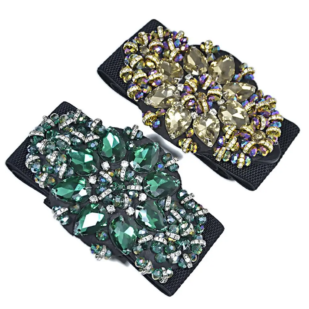 Women Colorful Rhinestone Flower Waist Belt Elastic Wide Waistband Dress Decor new
Women Colorful Rhinestone Flower Waist Belt Elastic Wide Waistband Dress Decor new