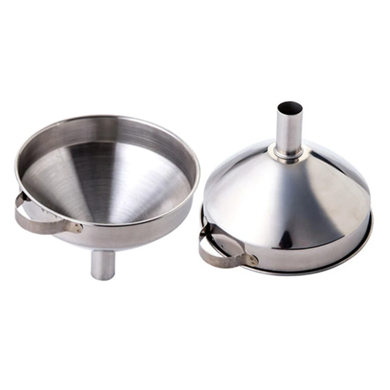 13cm Stainless Steel Wide Mouth Wine Oil Honey Funnel With Detachable Strainer/Filter For Liquid Food Kitchen Bar Tools
13cm Stainless Steel Wide Mouth Wine Oil Honey Funnel With Detachable Strainer/Filter For Liquid Food Kitchen Bar Tools