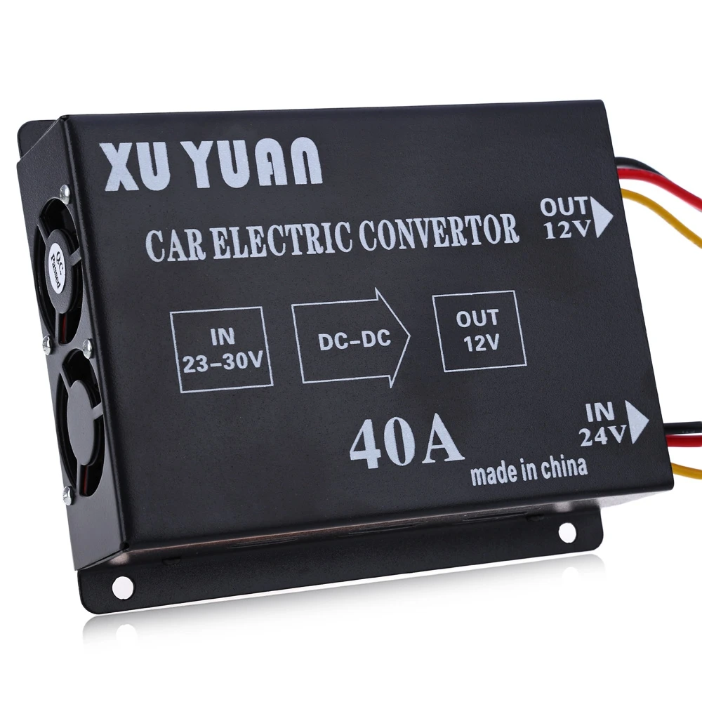 Super 40A DC 24V to 12V Voltage Reducer Car Power Supply Transformer Stabilizer Step down electric convertor High Efficiency
Super 40A DC 24V to 12V Voltage Reducer Car Power Supply Transformer Stabilizer Step down electric convertor High Efficiency