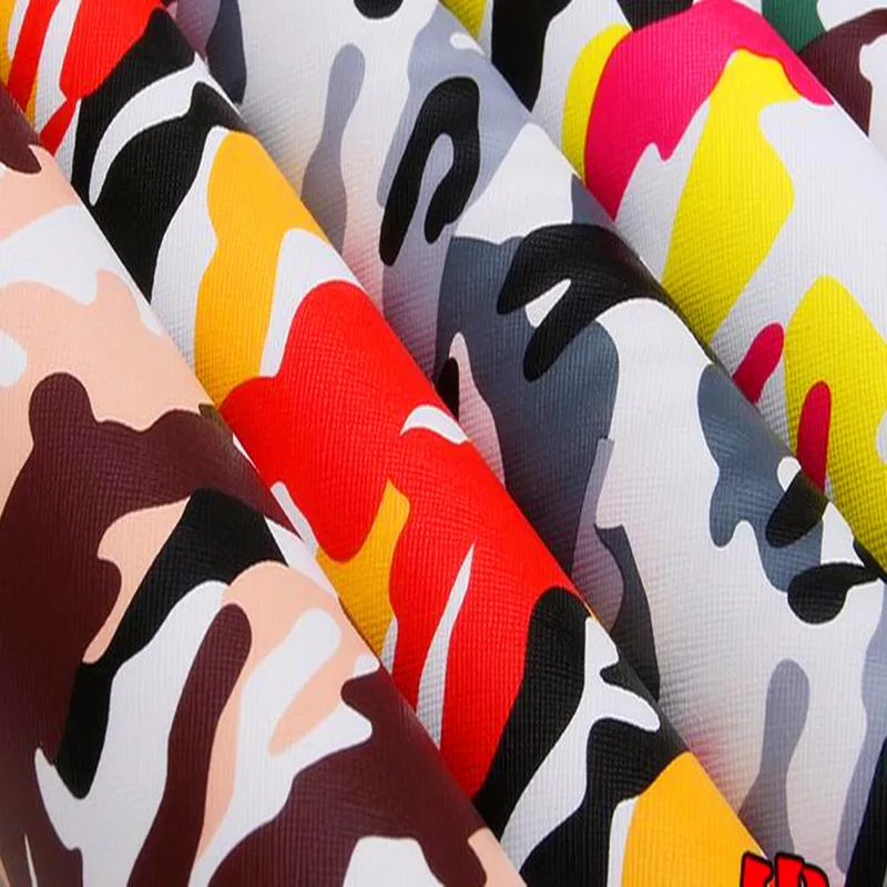 Faux Leather Fabrics Synthetic Printing Camouflage Leather PVC Artificial Leather Cloth for sewing material High Quality Hide
Faux Leather Fabrics Synthetic Printing Camouflage Leather PVC Artificial Leather Cloth for sewing material High Quality Hide