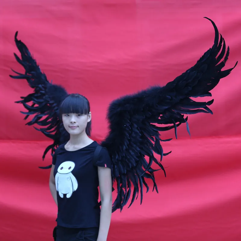 Black Large Cosplay devil feather wings Party Halloween Event Bar stage performance props EMS Free shipping
Black Large Cosplay devil feather wings Party Halloween Event Bar stage performance props EMS Free shipping