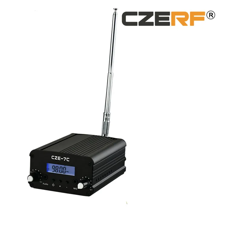 CZE-7C 1W/7W 76~108Mhz Backlight LCD Stereo PLL FM Transmitter Radio Broadcast Station + AC Adapter + Antenna + Audio Cable Blac
CZE-7C 1W/7W 76~108Mhz Backlight LCD Stereo PLL FM Transmitter Radio Broadcast Station + AC Adapter + Antenna + Audio Cable Blac