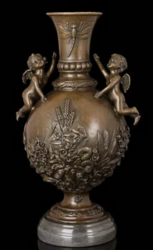 Art Bronze Decoration Crafts Brass 17 Abstract Art Sculpture Copper Bronze Marble Base Bottle Pot Vase Angel Statue
Art Bronze Decoration Crafts Brass 17 Abstract Art Sculpture Copper Bronze Marble Base Bottle Pot Vase Angel Statue