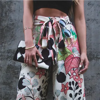 Spring autumn women vintage floral wide leg pants side printed European style ladies casual loose trousers pantalones mujer
Spring autumn women vintage floral wide leg pants side printed European style ladies casual loose trousers pantalones mujer
