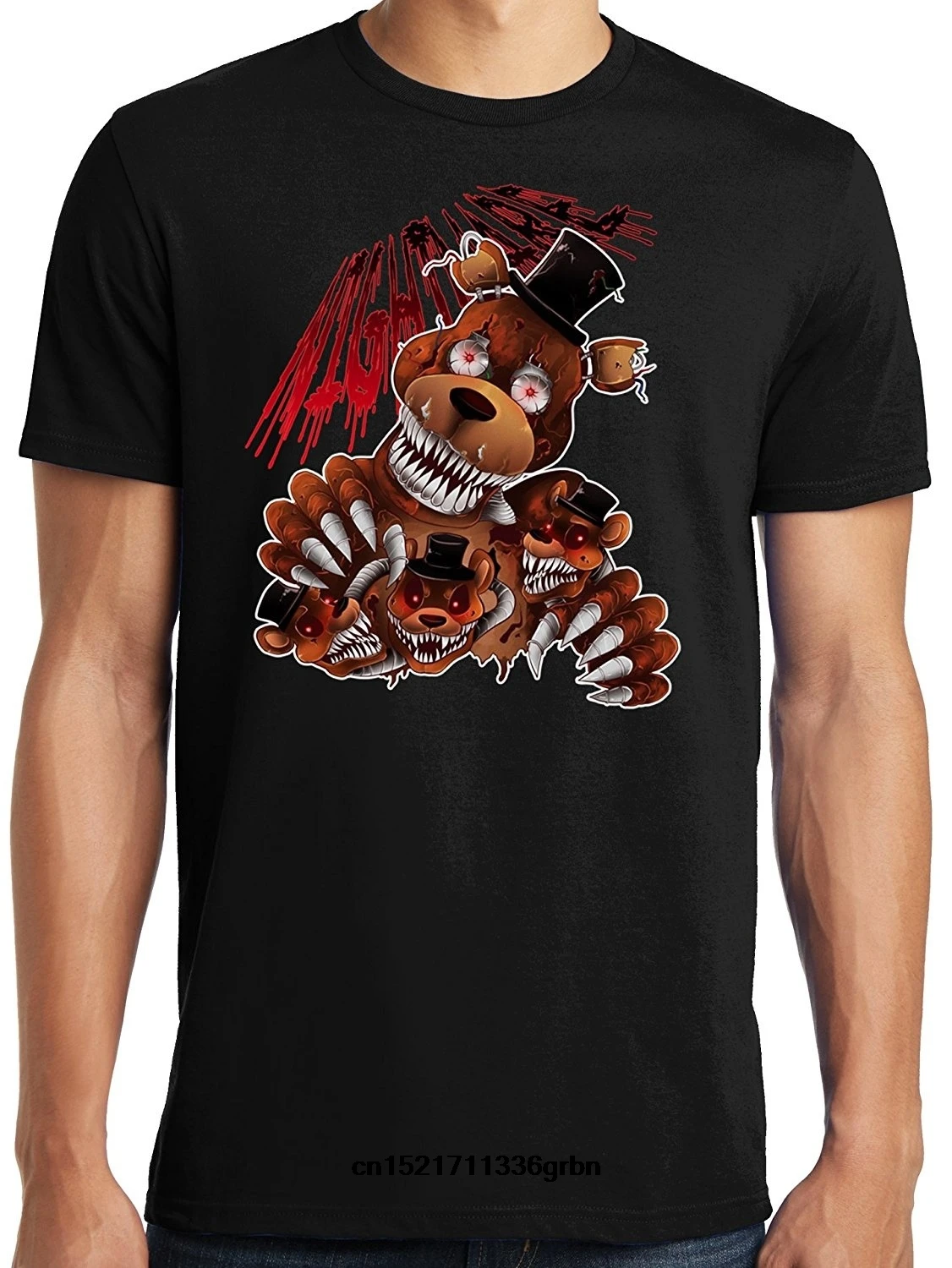 Gildan Мужская футболка PubliciTeeZ FNAF пять ночей с Фредди кошмар взрослая летняя модная