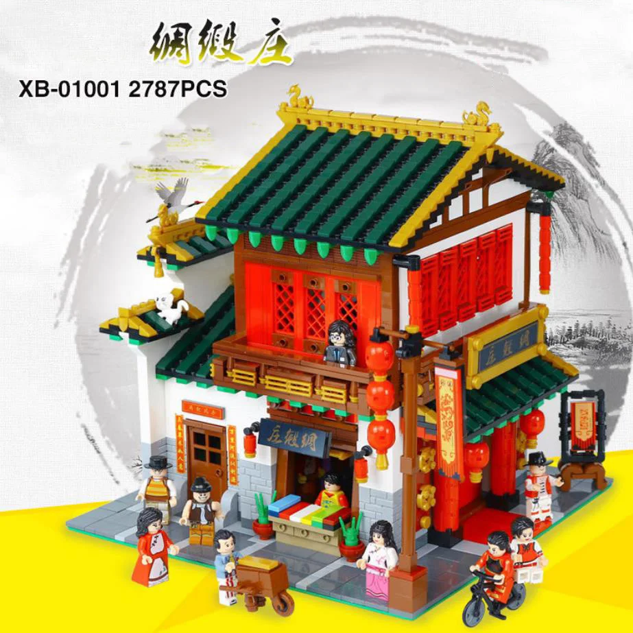 Creator city street view Chinatown silk Satin shop moc building block saleman Chinese figures bricks education toys collection
Creator city street view Chinatown silk Satin shop moc building block saleman Chinese figures bricks education toys collection