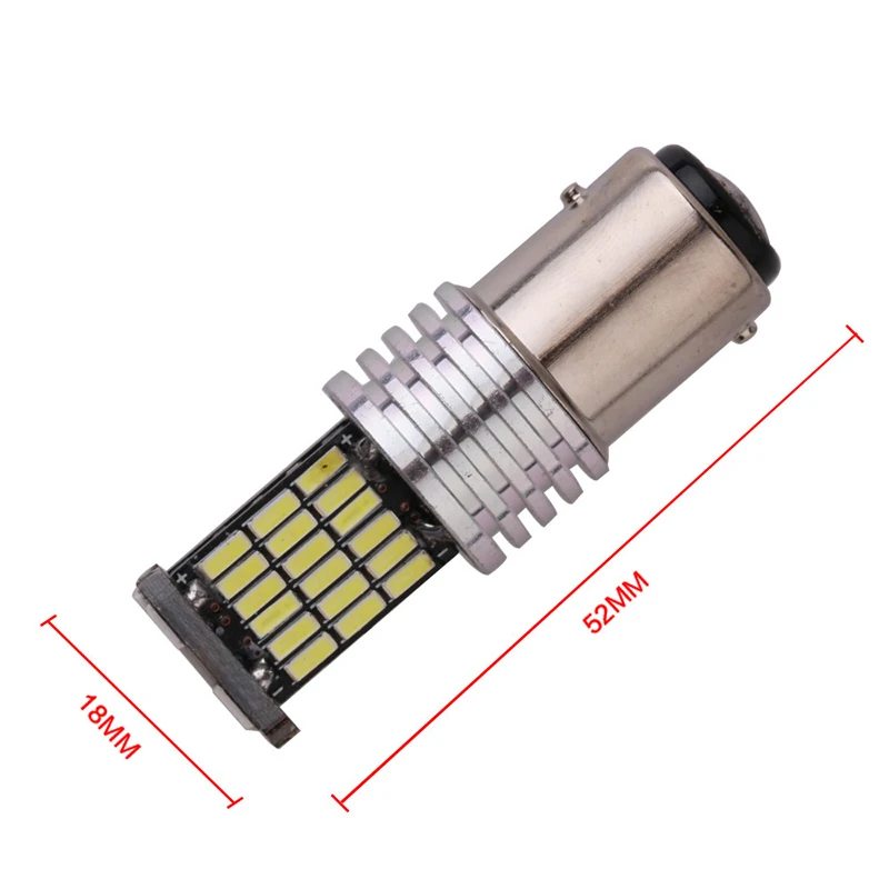 100pcs T20 1156 BA15S P21W W16W 45SMD 4014 LED CANBUS NO ERROR Car Tail Bulb Brake Light Backup Reverse Lamp White Yellow 12V (7)