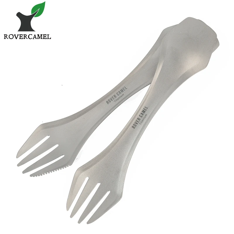 Rover Camel Pure Titanium Light weight Spork Outdoor Camping Tableware Spoon & Fork With Cutter Tooth or not Ta8100
Rover Camel Pure Titanium Light weight Spork Outdoor Camping Tableware Spoon & Fork With Cutter Tooth or not Ta8100