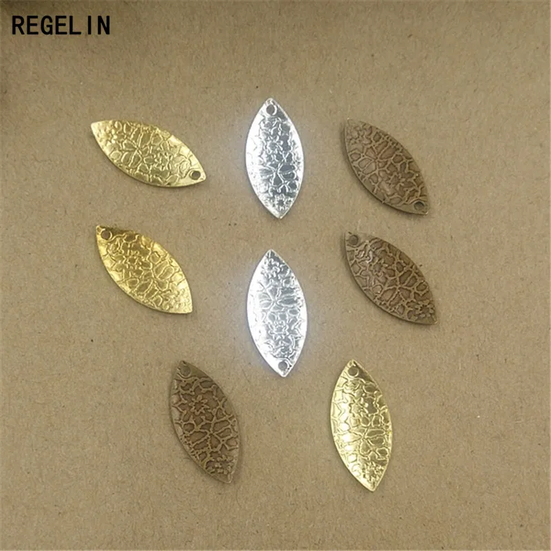 Винтажные Подвески REGELIN в виде листьев Серебряные Листья ювелирные изделия 20 шт.