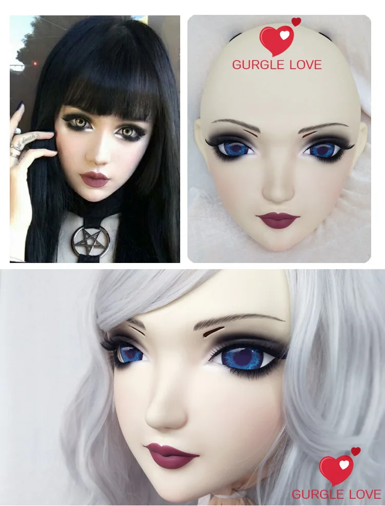 (XiaoZi)Female Sweet Girl Resin Half Head Kigurumi Mask With BJD Eyes Cosplay Japanese Anime Role Lolita Mask Crossdress Doll
(XiaoZi)Female Sweet Girl Resin Half Head Kigurumi Mask With BJD Eyes Cosplay Japanese Anime Role Lolita Mask Crossdress Doll
