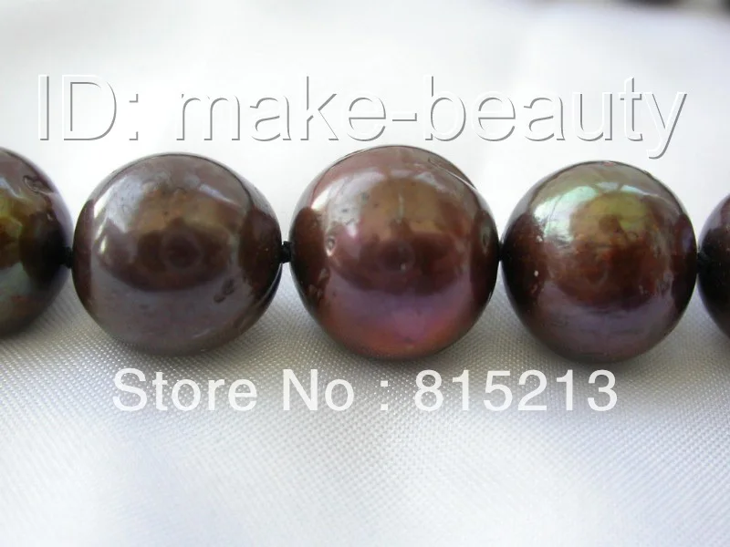 N542 stunning big 13mm round Chocolate freshwater cultured pearl necklace N Discount NEW
N542 stunning big 13mm round Chocolate freshwater cultured pearl necklace N Discount NEW