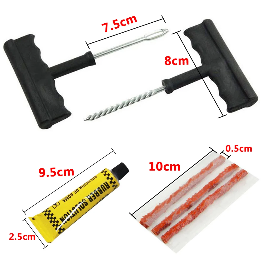 6Pcs Auto Car Tire Repair Tools Kit Bike Auto Tubeless Tire Tyre Repair Kit Puncture Plug Repair Kit Hand Tools Car Accessories
6Pcs Auto Car Tire Repair Tools Kit Bike Auto Tubeless Tire Tyre Repair Kit Puncture Plug Repair Kit Hand Tools Car Accessories