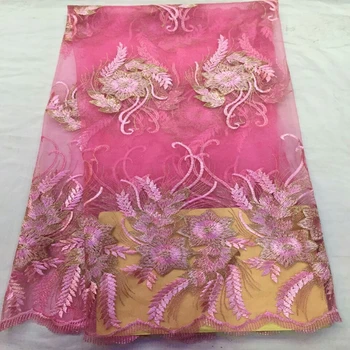 Embroidered French net lace fabric Pink color nice African women pure tulle mesh lace fabric Nigerian material for wedding dress
Embroidered French net lace fabric Pink color nice African women pure tulle mesh lace fabric Nigerian material for wedding dress
