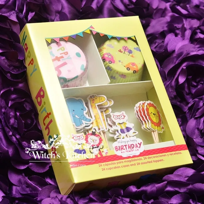 Free Shipping 48Pcs/Set Liners And Toppers Cupcake Decoration Set Little Animal Design
Free Shipping 48Pcs/Set Liners And Toppers Cupcake Decoration Set Little Animal Design