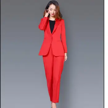 Custom Business women suits formal occasions OL vocational suit high quality custom red one button lapel women suits Jacket+Pant
Custom Business women suits formal occasions OL vocational suit high quality custom red one button lapel women suits Jacket+Pant