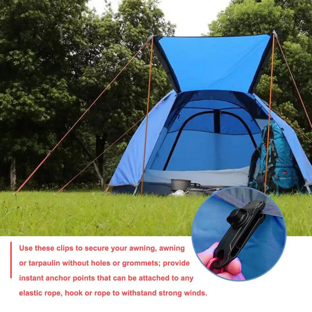 Clip on Universal Eyelets Camping Tent Car Bike Cover Awning Tarpaulin Tie Down 