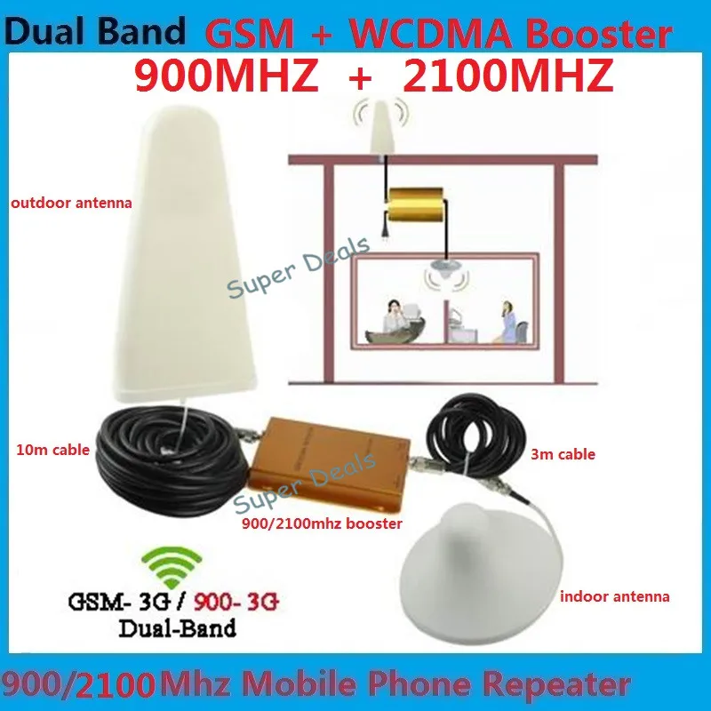GSM Repeater 900 / 2100 MHz Cell Phone Signal Booster 3G Dual Band Amplificador UMTS 3g booster de sinal celular repeater
GSM Repeater 900 / 2100 MHz Cell Phone Signal Booster 3G Dual Band Amplificador UMTS 3g booster de sinal celular repeater