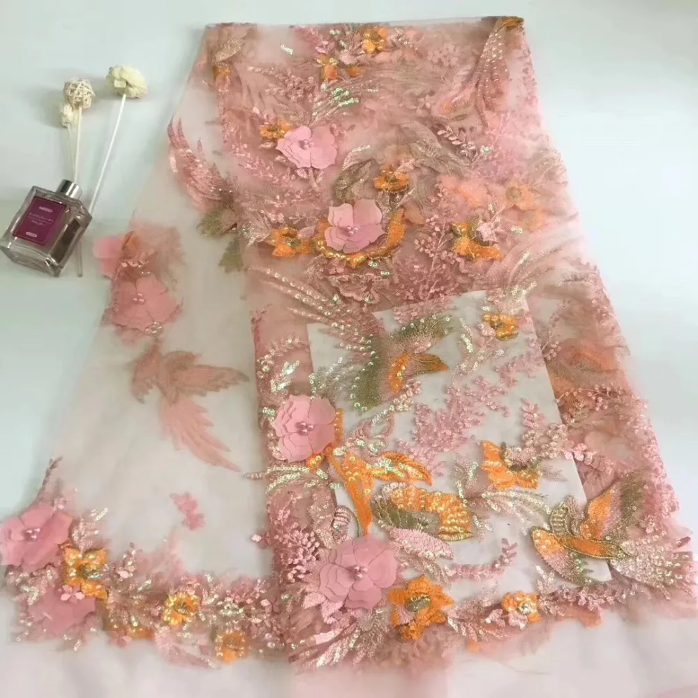 2019 Latest French Net Lace Fabric 3D Flower African Tulle Mesh Lace Fabric With Beaded High Quality African Lace Fabric
2019 Latest French Net Lace Fabric 3D Flower African Tulle Mesh Lace Fabric With Beaded High Quality African Lace Fabric